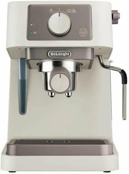 De'Longhi Espressomachine EC235.CR met 1100 W, 15 bar, 110 mm, waterreservoir, RVS en crème