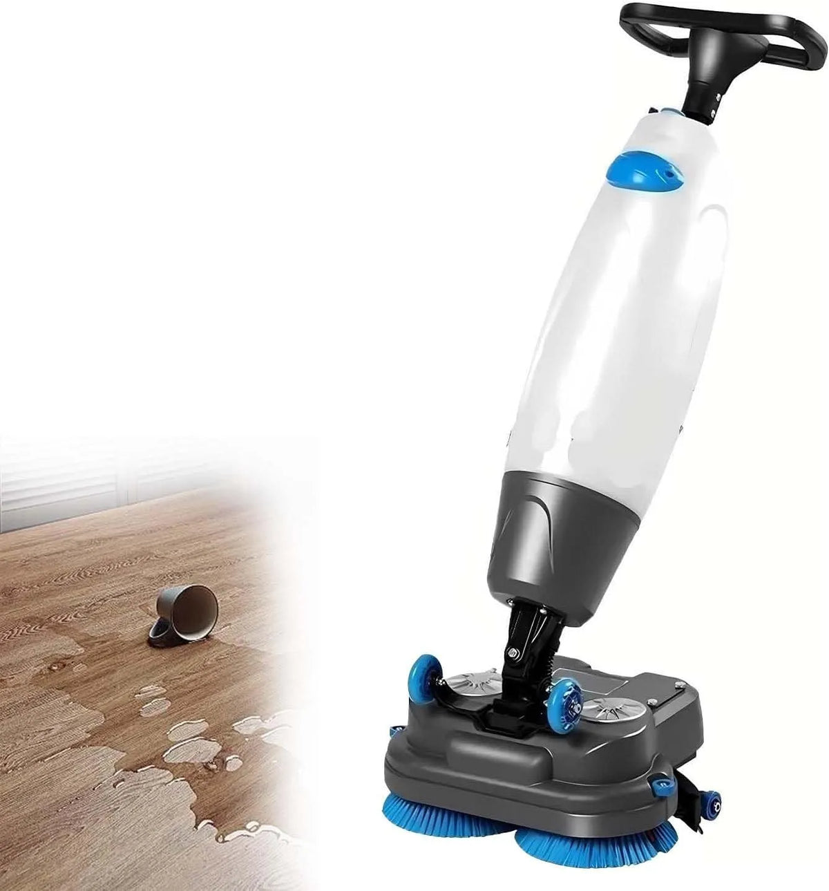 Vloerschrobmachine met 17 Inch, 3-In-1, 44 cm, 350 rpm, 80 minuten, 2 uur, waterreservoir en wit