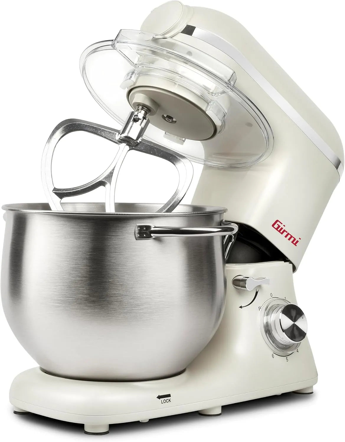 Machine IM50 met 2200 W, 6 snelheden, RVS, accessoires inbegrepen en transparant
