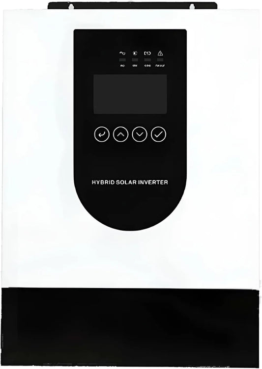 Spanningsomvormer, Hybride LiFePO4, compatibel met loodzuur en LiFePO4, MPPT-laadregelaar, off-grid zuivere sinusgolf, LCD-display voor huishoudelijke