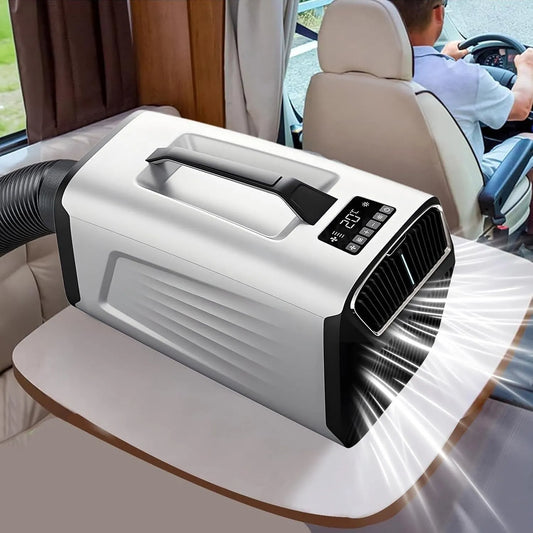 Mobiele airconditioner, 1500 W 5200 BTU mobiele airconditioner met afstandsbediening, 4-in-1, 3 snelh, Draagbare airco voor tent camping, koelen