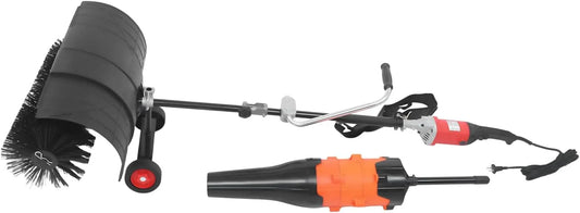 Elektrische veegmachine met 25 x 55 cm, 1600 W, 2-in-1, 7000-9000 rpm, 21,65 inch en aluminium