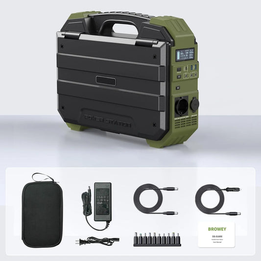 Zonnepaneel, Draagbaar Energiecentrum Met Lifepo4-Accu Van 1024 Wh,1600 W, Ingebouwd Opvouwbaar Zonnepaneel Van 40 W, Zonne-Energiegenerator