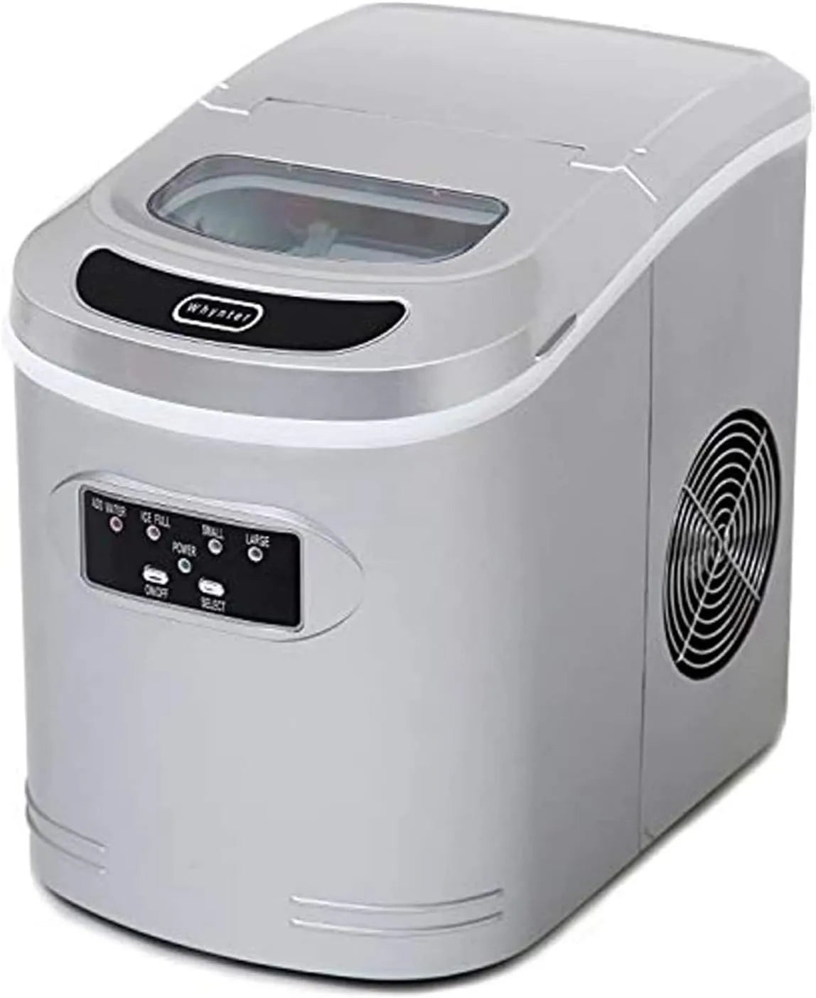 Machine IMC-270MS met 10 – 15 minuten en zilver, IJsmaker IMC-270MS Compacte ijsmachine 27-pond metallic