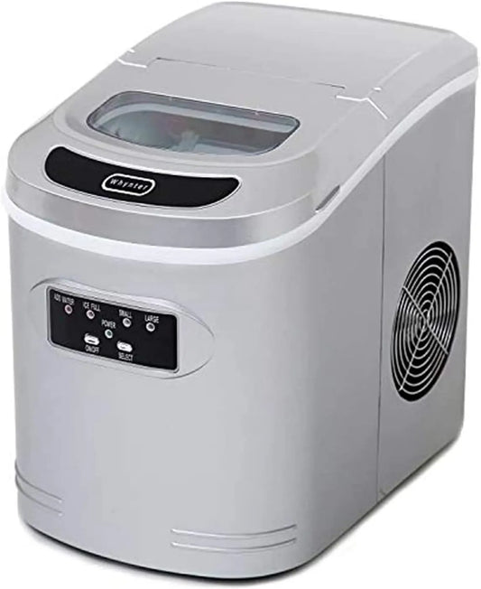 Machine IMC-270MS met 10 – 15 minuten en zilver, IJsmaker IMC-270MS Compacte ijsmachine 27-pond metallic