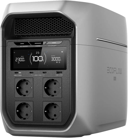 Draagbaar powerstation, LiFePO4-batterij, 2048 Wh, 10 kWh, 3000 W, 47 minuten
