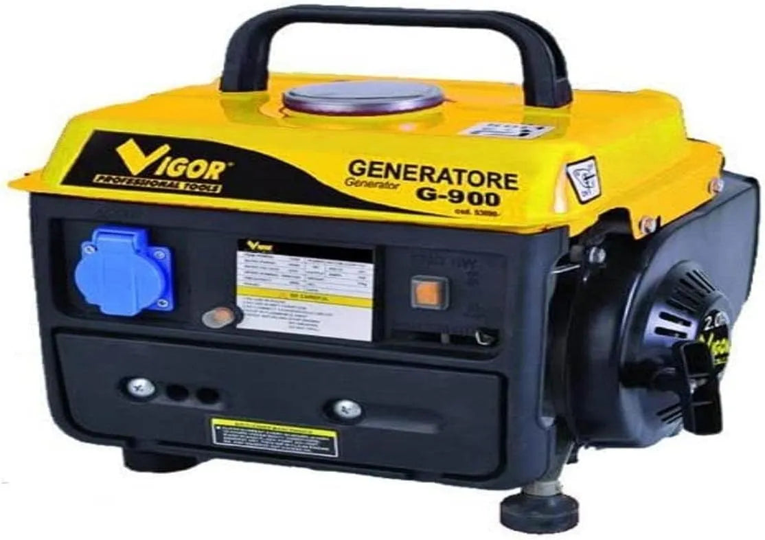 Generator G-900 met 650 W, 63 cc, 230 V, 12 V, 7 A, aluminium en benzineaandrijving