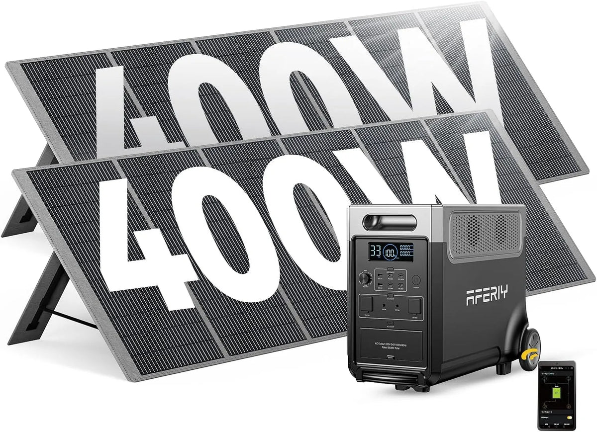 Draagbaar powerstation, 3600 W, 3840 Wh, 11520 Wh, 1,5 uur, 230 V, 2 x 400 W, LiFePO4-batterij