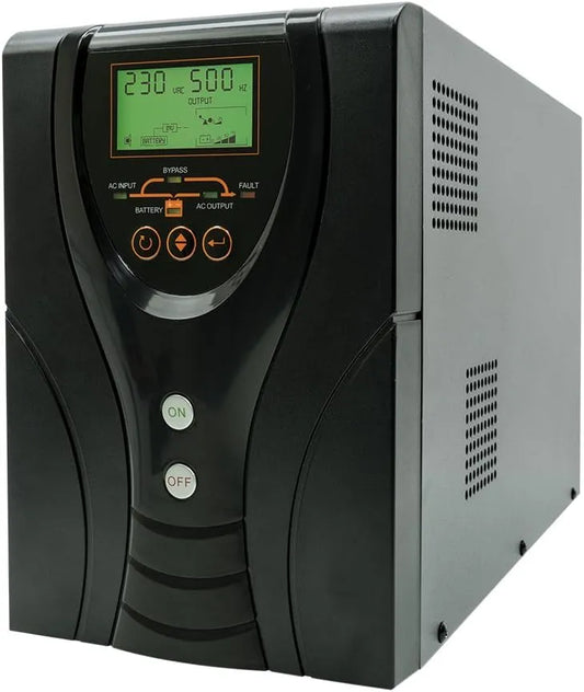 Backup-UPS, UPS-noodstroomvoorziening, 600 W, 230 V, 50 - 200 Ah, digitaal display