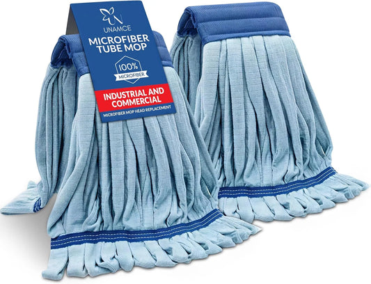 Set van 2 zware microvezelbuisdweilkoppen, Set van 2 zware microvezelbuisdweilkoppen
