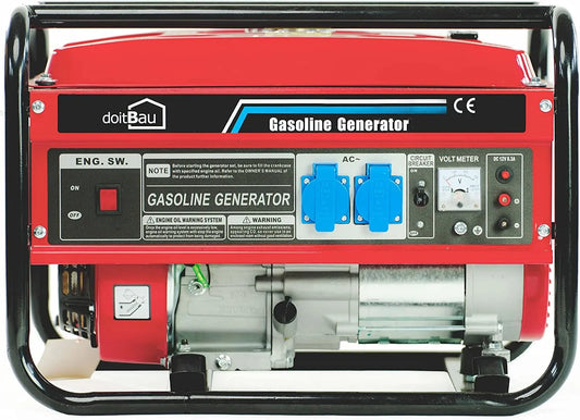 Stroomgenerator met benzine, BS3500, YFG3500, 3000 W, 4-takt 6,5-7 pk, 1 x 400 V/3 x 230 V/1 x, kabelstarter