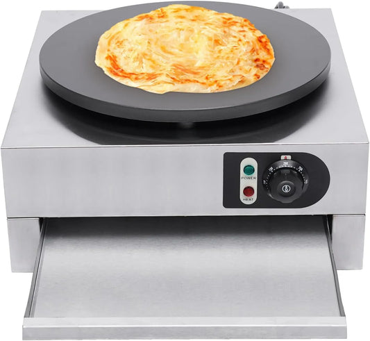 Machine met 40 cm, 50-300 °C, 3 kW en regelbare thermostaat, 40 cm met uittrekbaar dienblad
