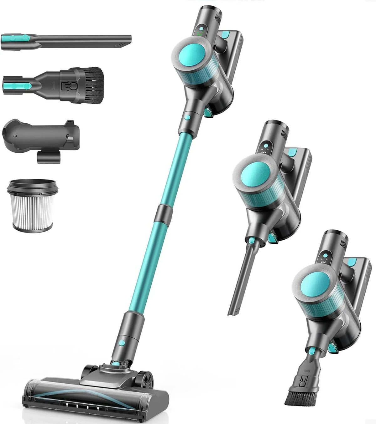 Stofzuiger met 45000Pa, 50 minuten, 2500 mAh, 25 minuten, 24 uur, 2-in-1, aanraakbediening en draadloze werking