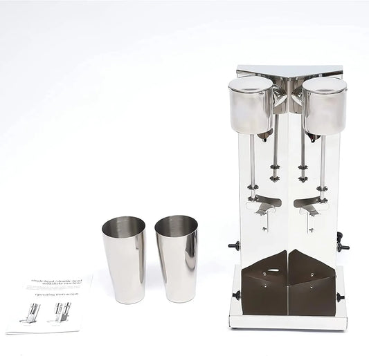 Mixer Shake Machine met 800 ml, 2 snelheden, geluidsarme werking, RVS en zilver