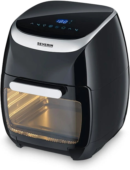 Airfryer, 2000 W, friteuse zonder vet met 8 automatische programma's, FR 2446, heteluchtfriteuse met uitgebreide accessoires, zwart/zilver