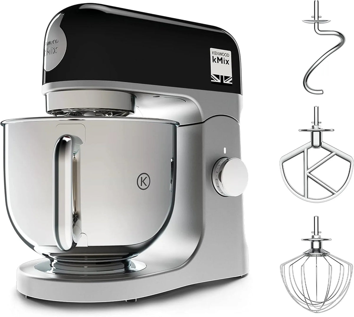 Kenwood Keukenmachine KMX750BK met 5 l, veiligheidssysteem, RVS en zwart