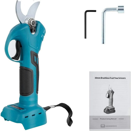 Elektrische snoeischaar met 27X7X9cm, 18V en blauw, Elektrische Snoeischaar 4 Gear Elektrische Snoeischaar
