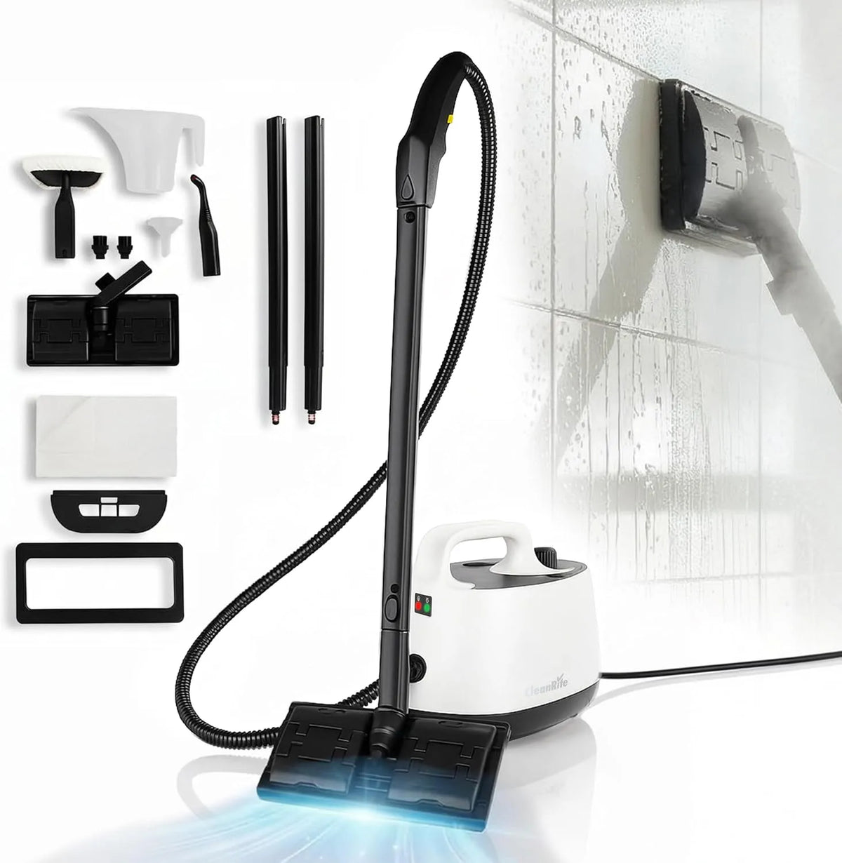 Stoomreiniger met 30 x 15 x 25 cm en 13 accessoires