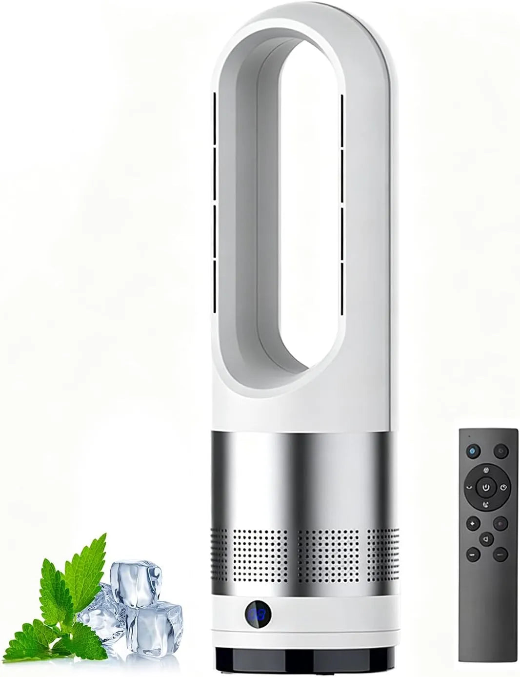 Ventilator, 18 Inch, 8 Snelheden Timer Smart Remote Purifier, Thuis Slaapkamer zilver