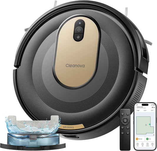 Robotstofzuiger met 2600 Pa, 130 minuten, 300 ml, 250 ml, 2-in-1 en waterreservoir