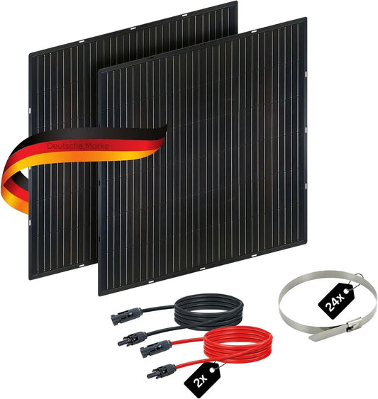 SCHWAIGER Slim‐Line Balkonkrachtcentrale met 400 Wp glazen zonnepanelen