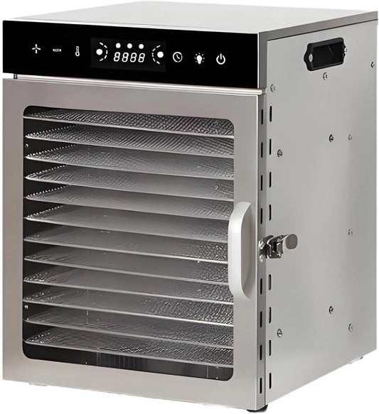 Ventilator met regelbare thermostaat, geluidsarme werking, RVS, gerichte luchtcirculatie en 24-uurs timer
