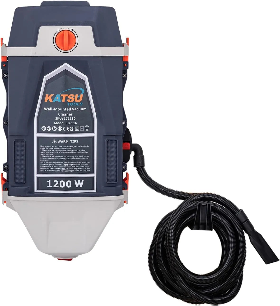 Ventilator, 1200 W, auto en werkplaats, 10 m slang 171180, 1200 W, stofafzuiging en ventilator voor auto