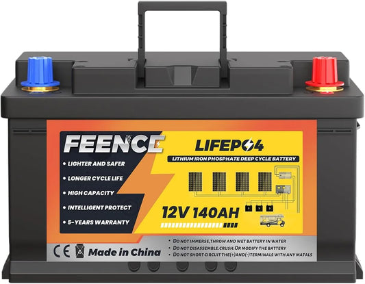 12,8 V 140 Ah H190 Bluetooth LiFePO4 batterij LiFePO4 met 12,8 V, 150 A, 1792 Wh, 1920 kwh en Bluetooth