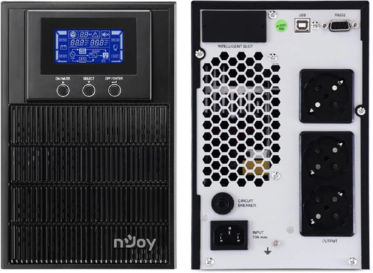 NJOY Aten Pro 1000 Ononderbroken voeding RS232 met 12 V, 9 Ah en USB