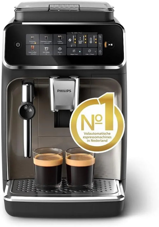 Philips Espressomachine EP3326/90 met aanraakbediening, geluidsarme werking en zwart