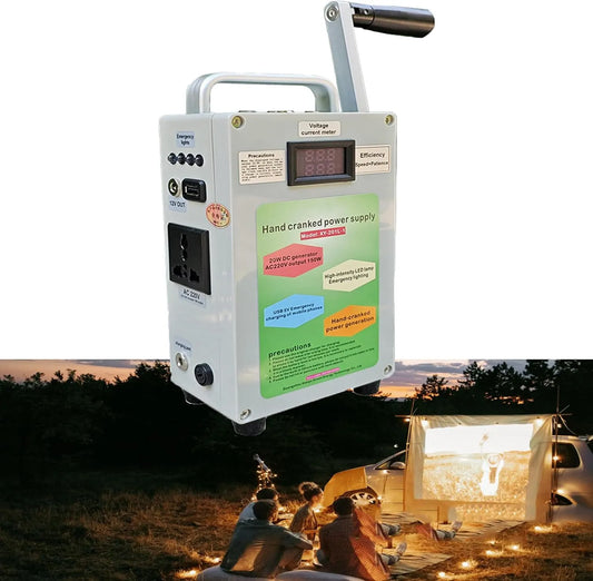 Generator met 240 x 160 x 75 mm, 12v, 20 W, 65Wh, 5V, 2.1A, 20A en 220V