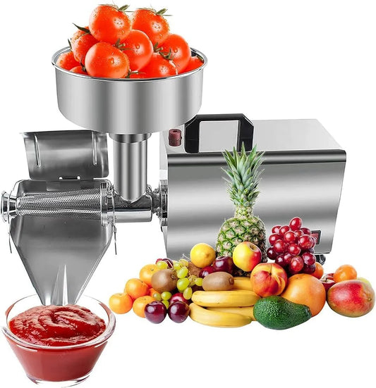Squeer jam machine, Commerciële tomatenmachine, elektrische fruitpers squeer jam machine, voor inblikken tomatenpuree, sauzen en meer, roestvrijstalen