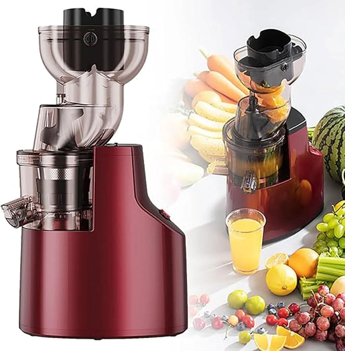 150 W, Nieuwe sapcentrifuge voor huishoudelijk gebruik Volautomatisch malen Sapcentrifuge van groot kaliber 150 W Slow Silent Fresh Juicer