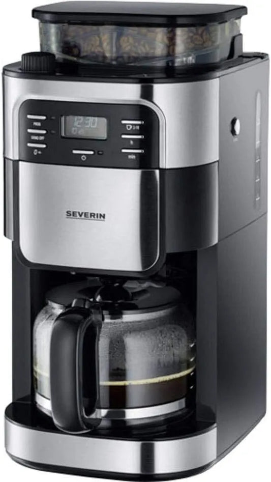 Espressomachine, Tot 10 Kopjes, RVS/Zwart, Severin KA 4810 Koffiezetapparaat