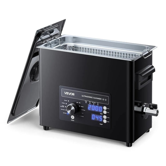 Ultrasoonreiniger, capaciteit van 6 l met mand en reinigingsbal, ultrasone reiniger voor horloges, scheerapparaten, sieraden