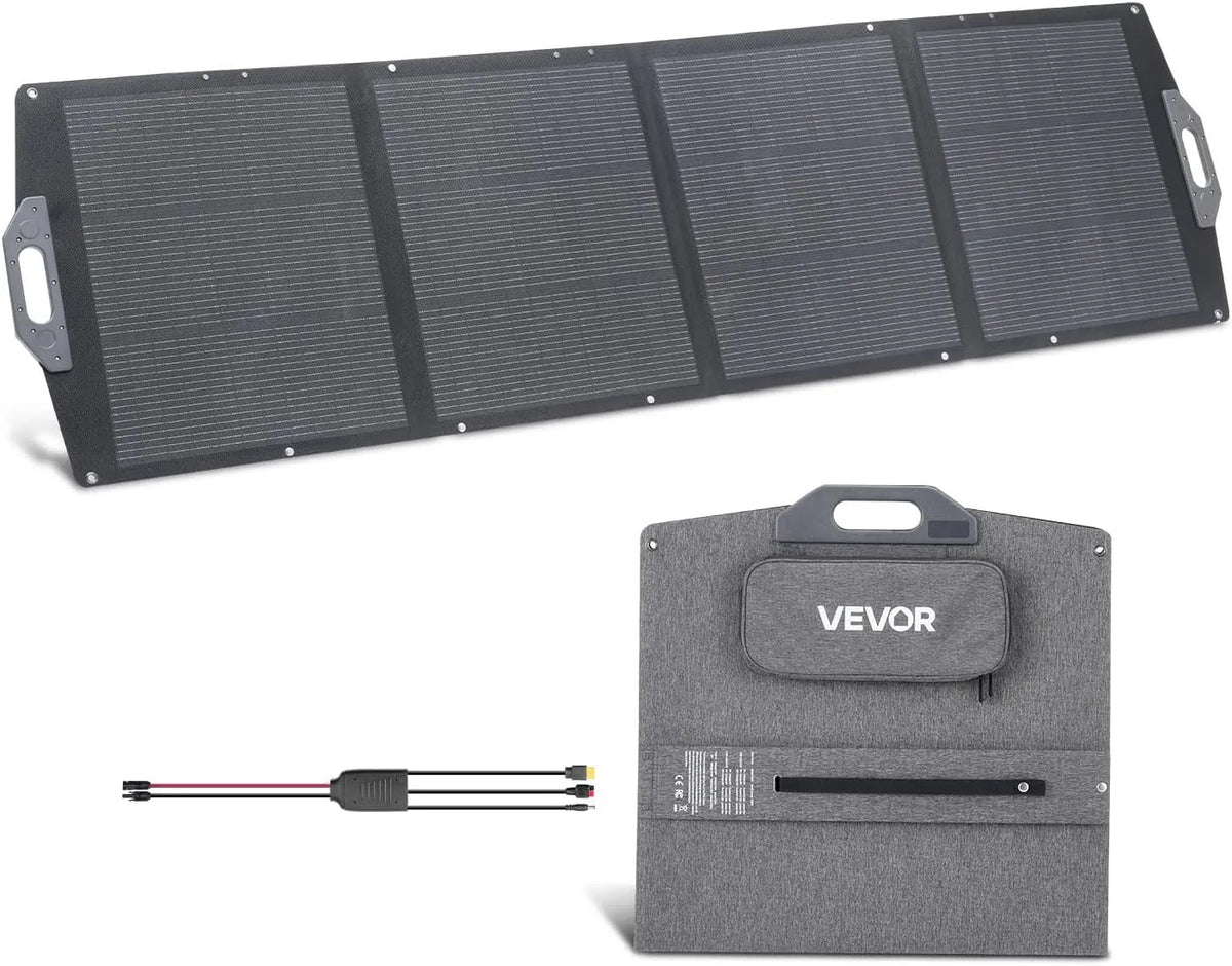 Zonnepaneel, 200 W opvouwbaar zonnepaneel, draagbare monokristallijne zonnepaneel oplader met MC4 output, IP67 waterdicht voor energiecentrales