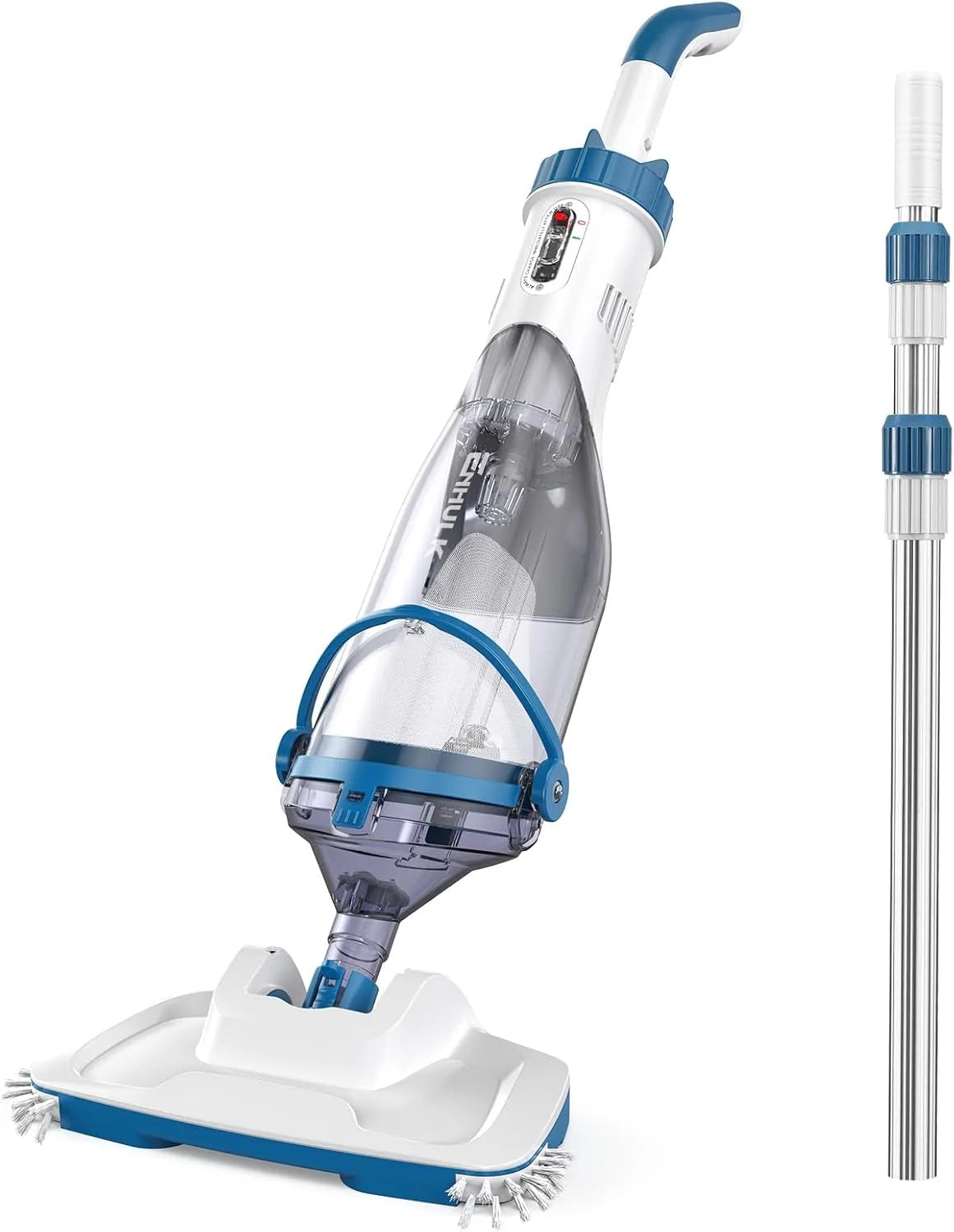 Zwembadreiniger, accu, 2025, verbeterde 34 cm brede kop, gebruiksduur tot 60 minuten, zuigkracht tot 4200 l/u
