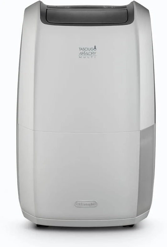 De'Longhi Luchtontvochtiger DDSX225 met 446 W, 24 uur, waterreservoir, geluidsarme werking, wit en grijs